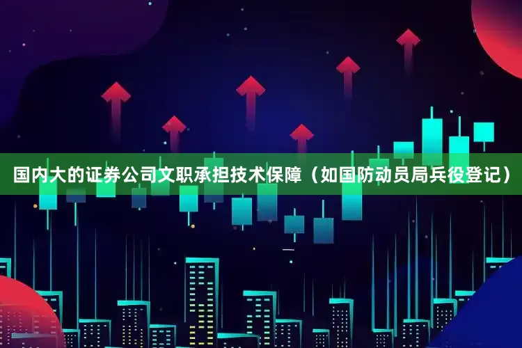 国内大的证券公司文职承担技术保障（如国防动员局兵役登记）